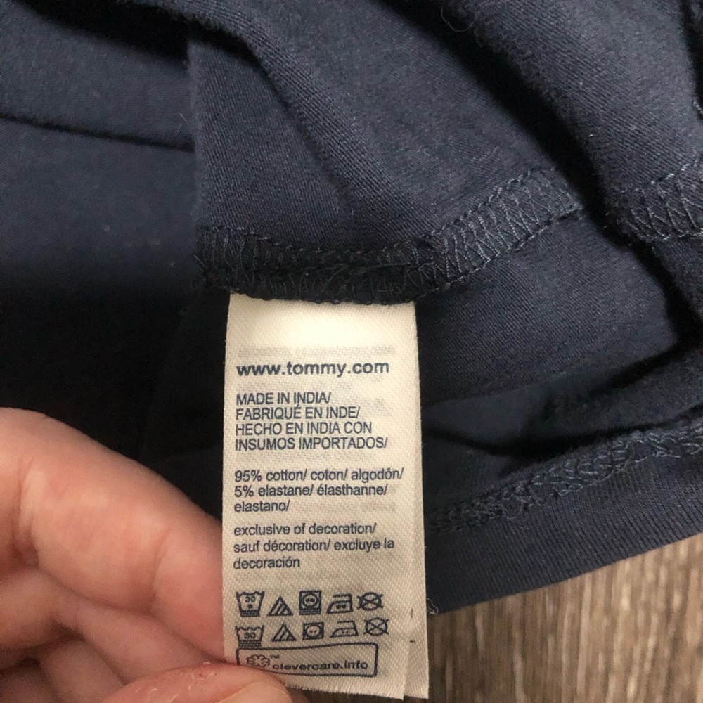 Tommy Hilfiger Men's 4XL Navy Blue Essential Flag Logo Tee - Big & Tall - Picture 6 of 6